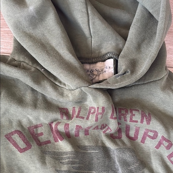 Denim & Supply Ralph Lauren Green Hoodie Sweatshirt - Picture 5 of 11